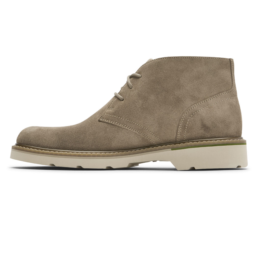 Botas Rockport Hombre Mexico - Charlee Waterproof Chukka Grises - VQWBR7025